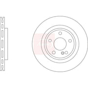 Apec 2 x Vented Rear Brake Discs DSK3364