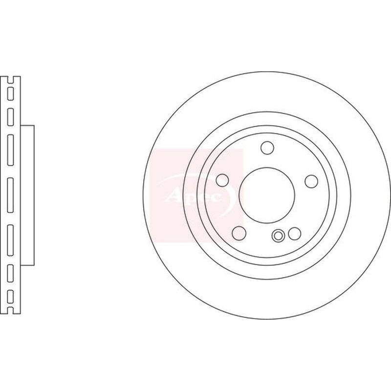 Apec 2 x Vented Rear Brake Discs DSK3364