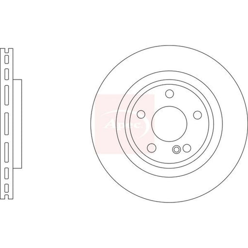 Apec 2 x Vented Rear Brake Discs DSK3364