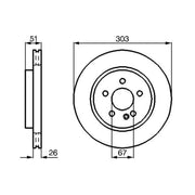 Bosch Front Brake Discs 0 986 478 468