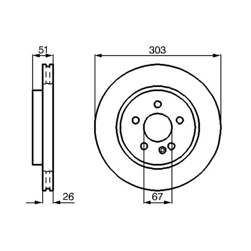 Bosch Front Brake Discs 0 986 478 468