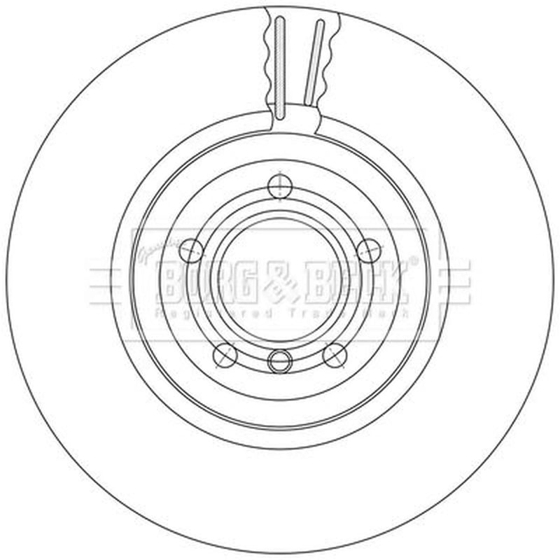 Borg & Beck 2 x Vented Front Brake Discs BBD7002S