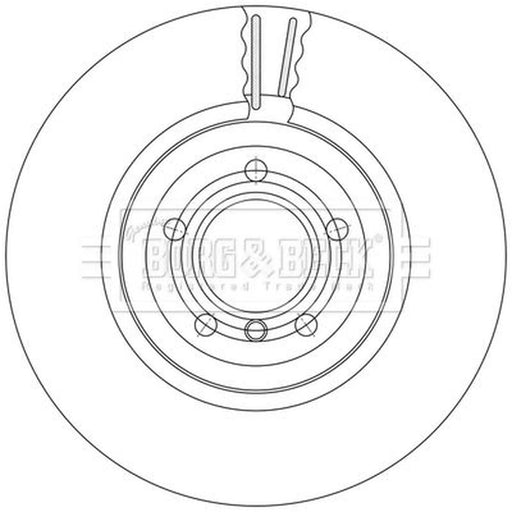 Borg & Beck 2 x Vented Front Brake Discs BBD7002S