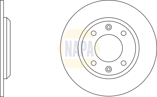 NAPA Front Solid & Rear Solid Brake Discs & Pads fits CITROËN PEUGEOT