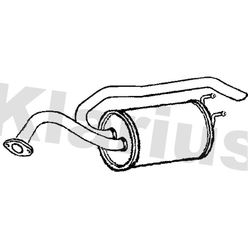 Klarius Box With Tail Pipe Rear HA402H