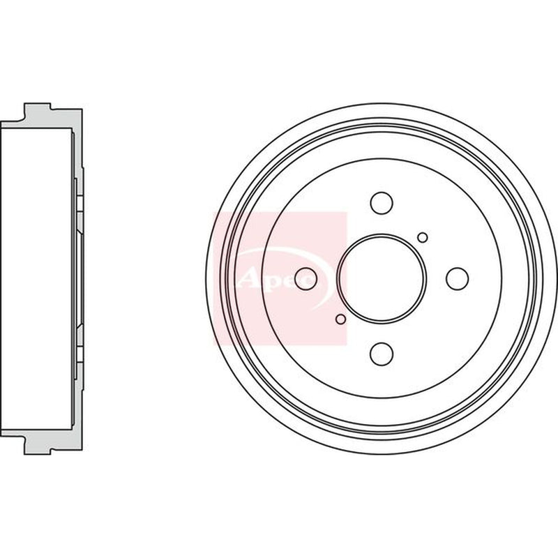 Apec Brake Drum Assembly Rear DRM9808