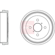 Apec Brake Drum Assembly Rear DRM9808