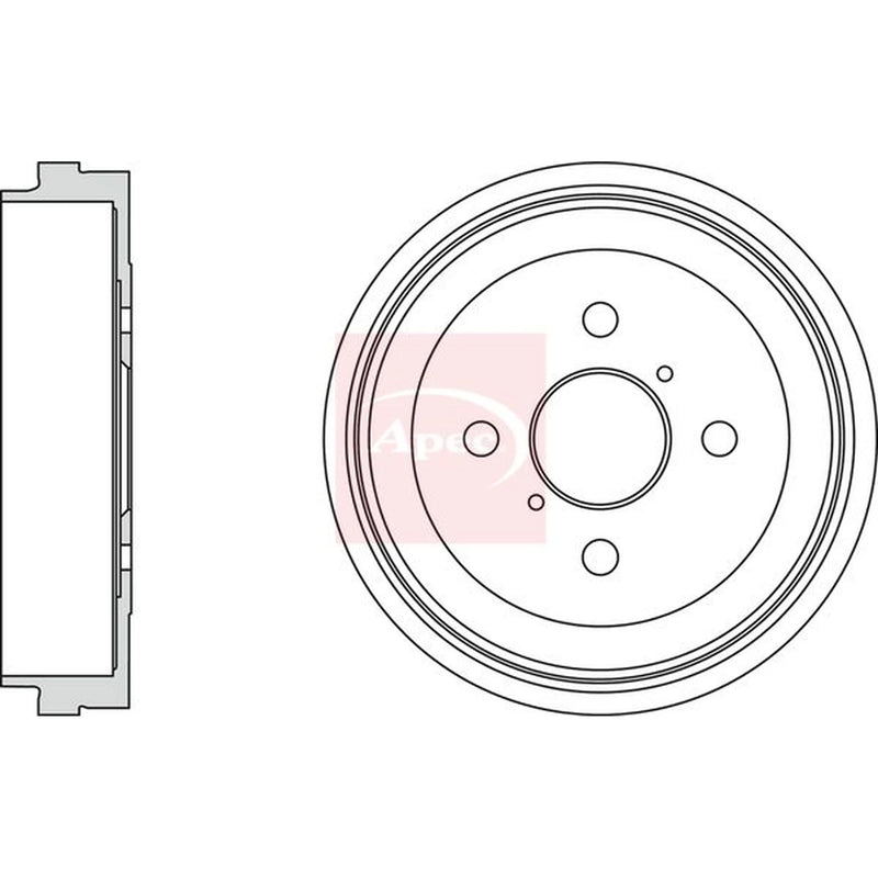 Apec Brake Drum Assembly Rear DRM9808