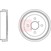 Apec Brake Drum Assembly Rear DRM9808