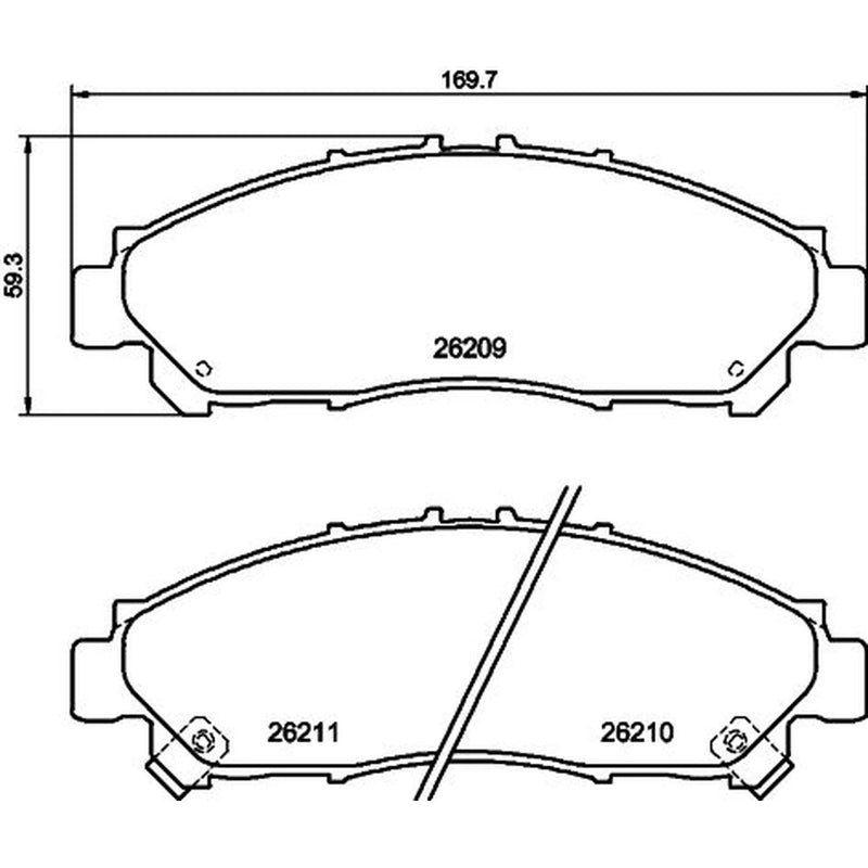 DON Front Brake Pad Set PCP1838