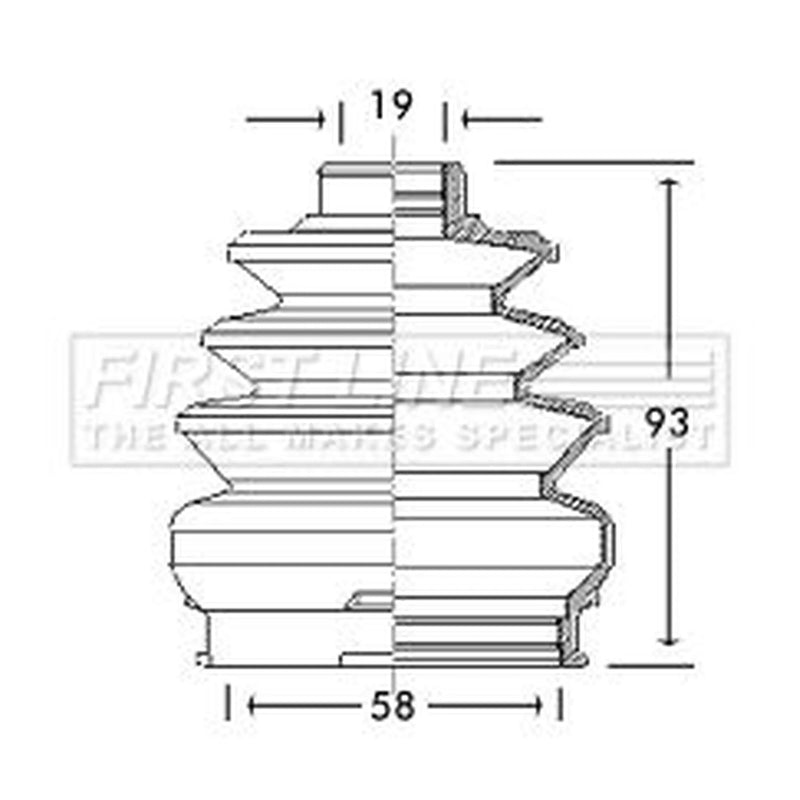 First Line Drive Shaft Bellow Kit Front Left FCB2767