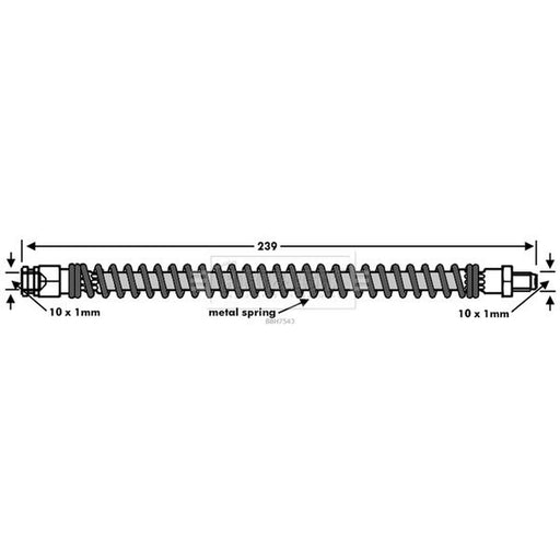 Borg & Beck Brake Hydraulic Hose Line Rear Left BBH7543