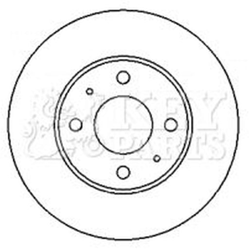 Key Parts 2 x Vented Front Brake Discs KBD4336