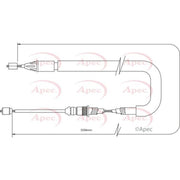 Apec Handbrake Cable Left Rear CAB1385
