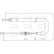 Apec Handbrake Cable Left Rear CAB1385