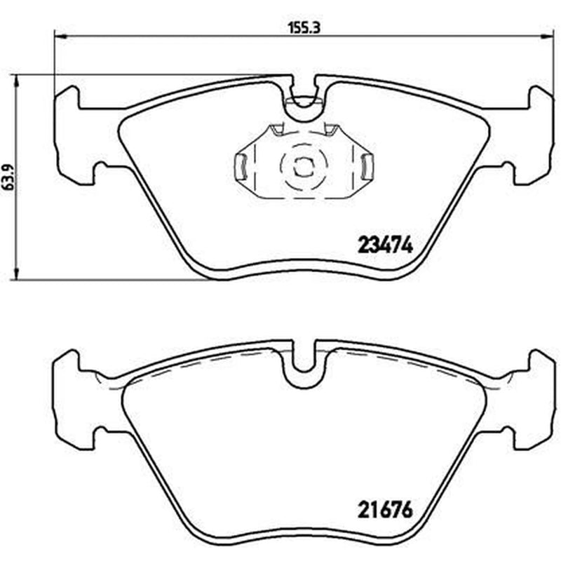 Brembo 4 x Front Brake Pad Set P06042