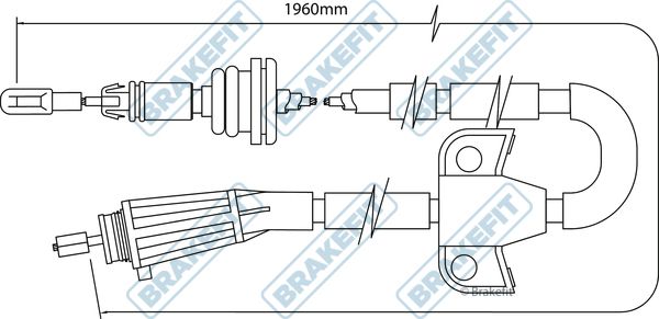 Apec Handbrake Cable Left Rear fits Volvo V70 1999-2008 2.0 2.4 2.5