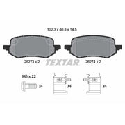 Textar Rear Brake Pad Set 2627301