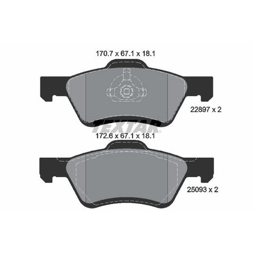 Textar Brake Pad Set 2289701