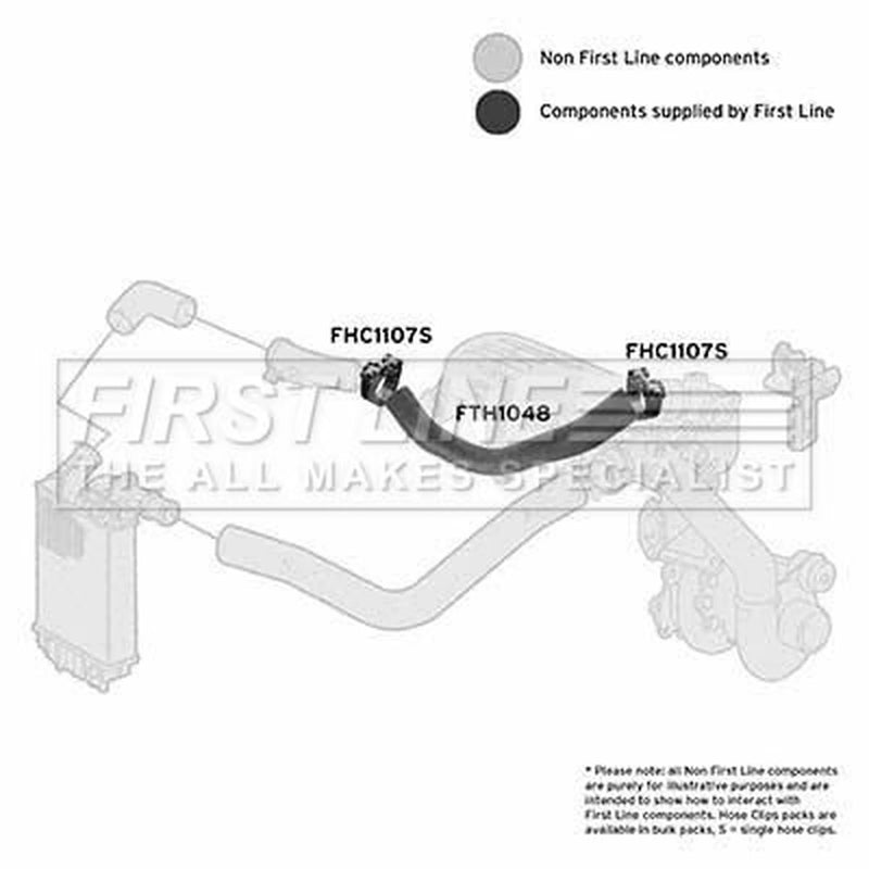 First Line Intercooler Turbo Charge Air Hose FTH1048