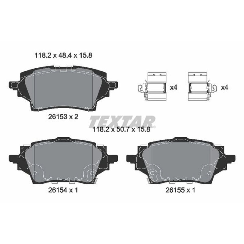 Textar Rear Brake Pad Set 2615301