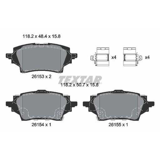 Textar Rear Brake Pad Set 2615301