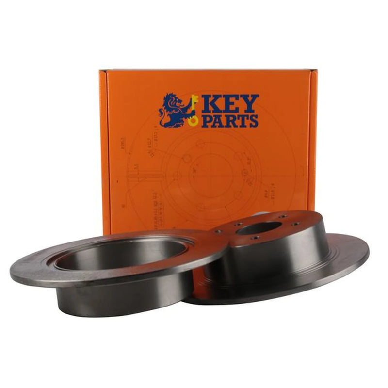 Key Parts 2 x Solid Rear Brake Discs KBD4670