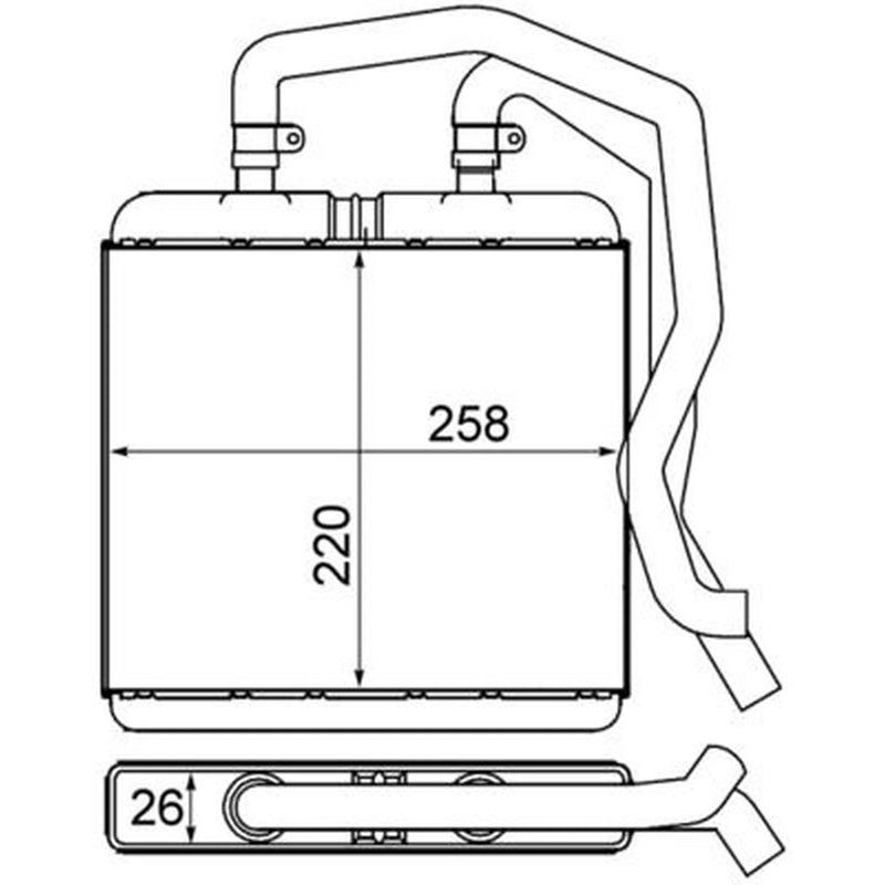Mahle Heater Matrix Core Heat Exchanger AH 12 000S