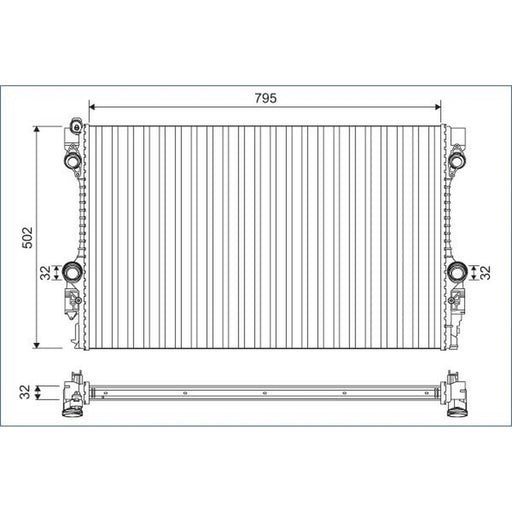 Valeo Engine Radiator 701126