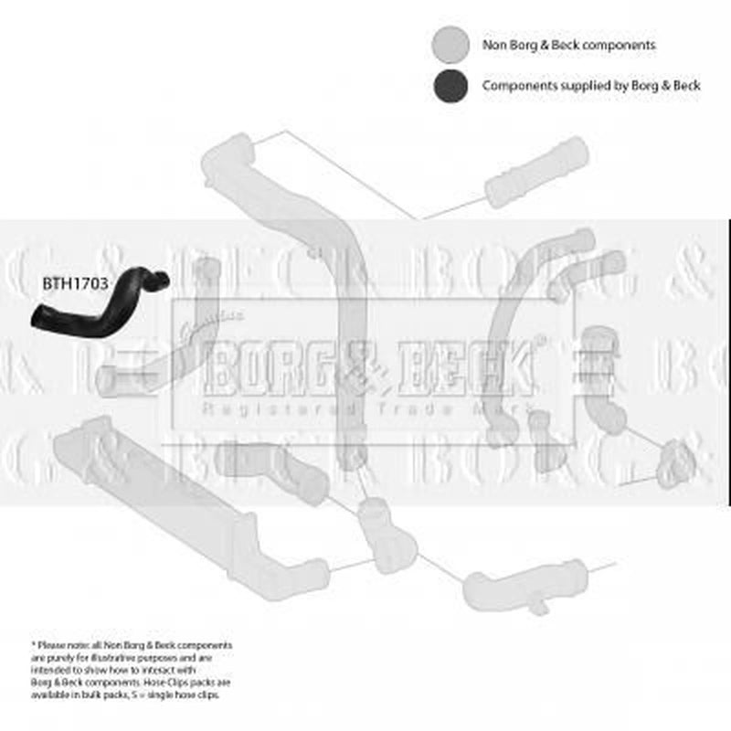 Borg & Beck Intercooler Turbo Charge Air Hose BTH1703