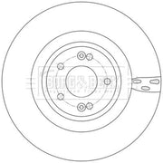 Borg & Beck 2 x Vented Front Brake Discs BBD6245S