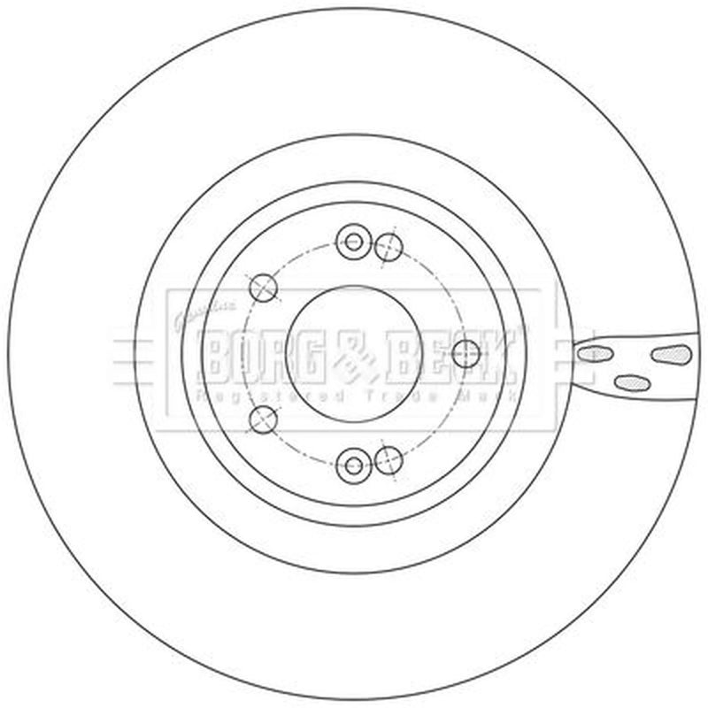 Borg & Beck 2 x Vented Front Brake Discs BBD6245S