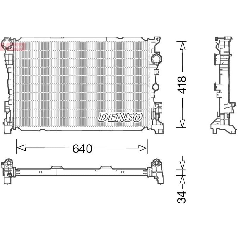 Denso Engine Radiator DRM17047