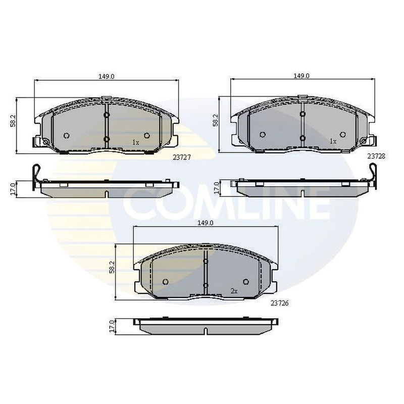 Comline 4 x Front Brake Pad Set CBP3902