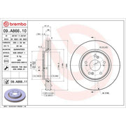 Brembo 2 x Front Brake Discs 09.A866.11