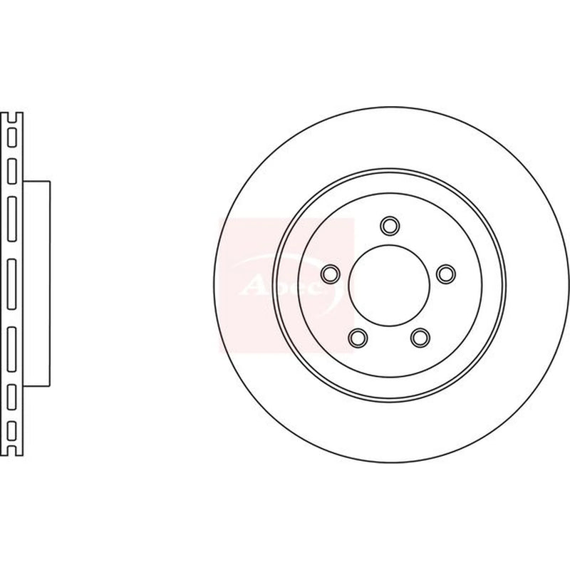 Apec 2 x Vented Front Brake Discs DSK3011