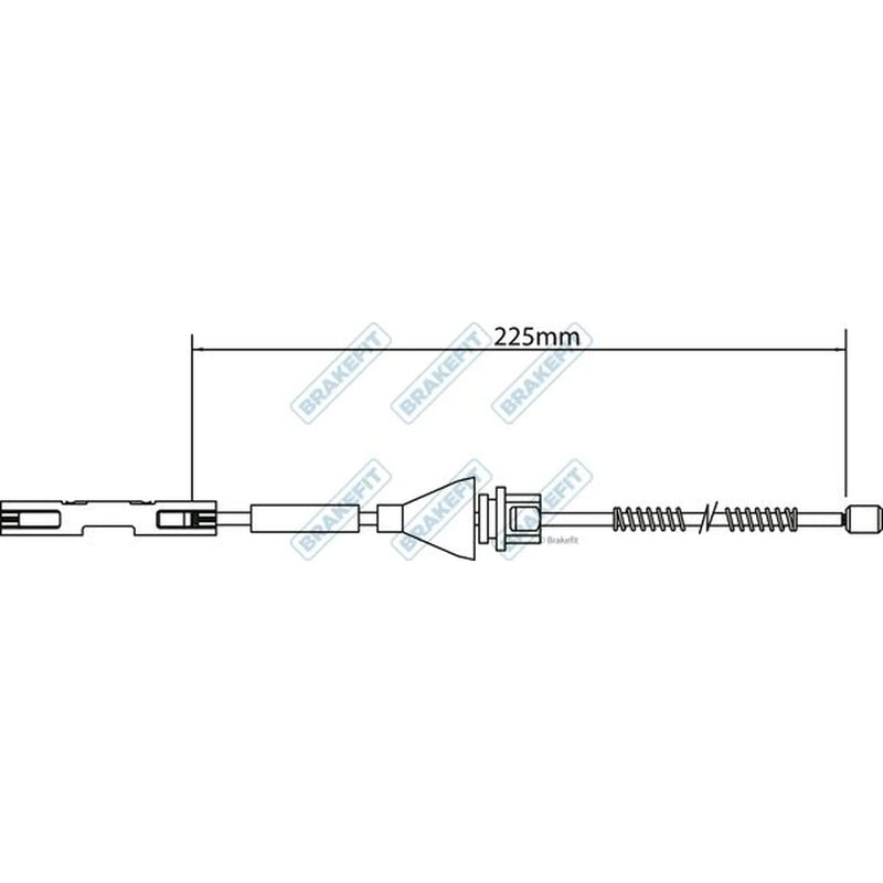 Apec Handbrake Cable Left Rear BBC3152
