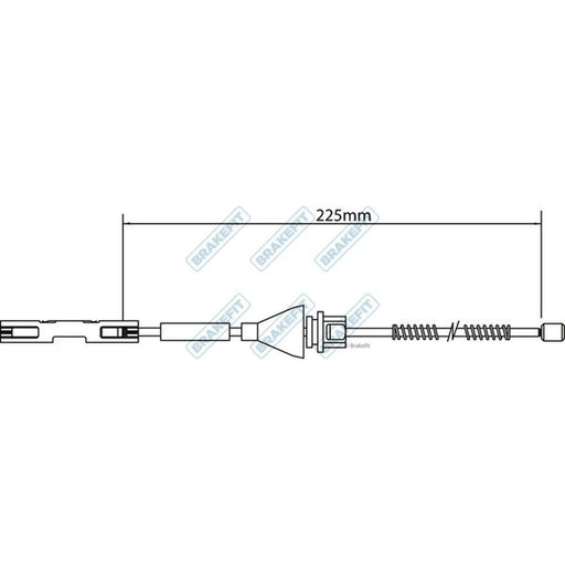 Apec Handbrake Cable Left Rear BBC3152