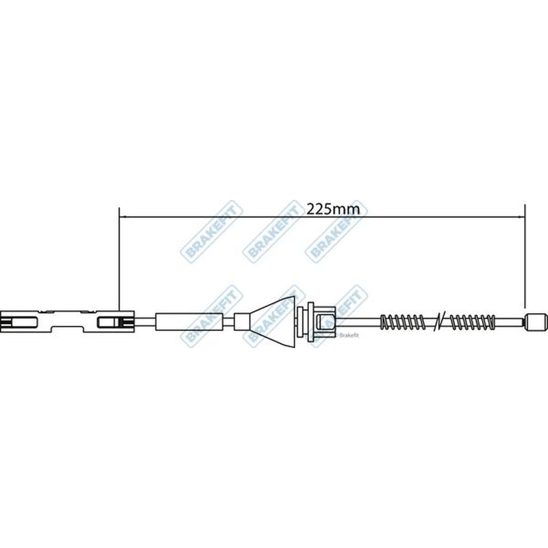 Apec Handbrake Cable Left Rear BBC3152