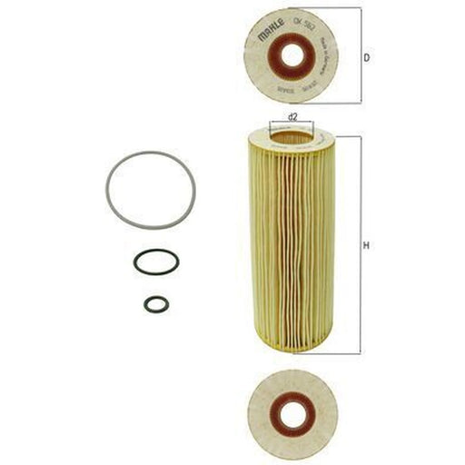 Mahle Engine Oil Filter OX 562D