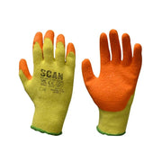 Scan Knitshell Latex Palm Gloves - M (Size 8) (12 Pairs) - SCAGLOKSPKM