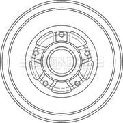 Borg & Beck Brake Drum Assembly Rear BBR7289