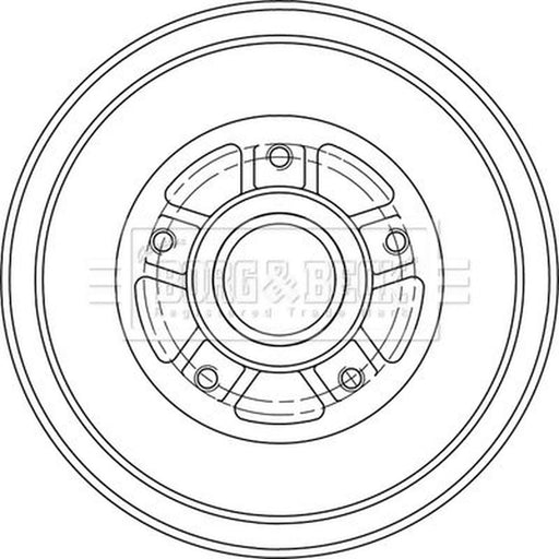 Borg & Beck Brake Drum Assembly Rear BBR7289