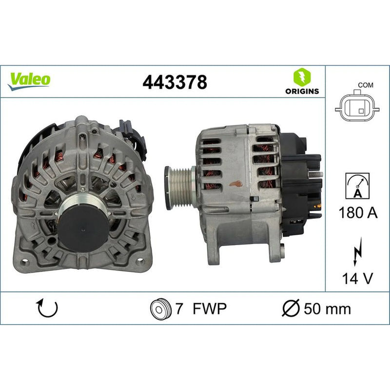 Valeo Car Alternator 12V 443378