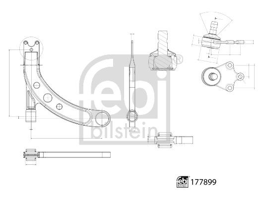 Febi Control/Trailing Arm Front Right