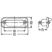 Hella Licence Plate Light / Lamp outer C5W 2KA 001 378-001