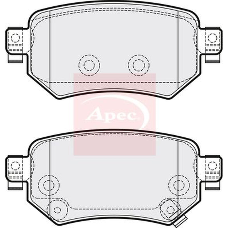Apec Rear Brake Pad Set PAD2114