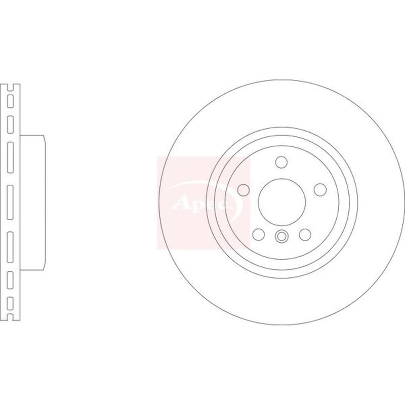 Apec 2 x Vented Rear Brake Discs DSK3319
