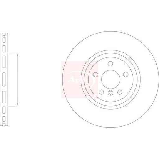 Apec 2 x Vented Rear Brake Discs DSK3319