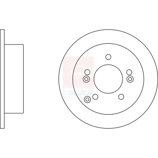 Apec 2 x Solid Rear Brake Discs SDK6929